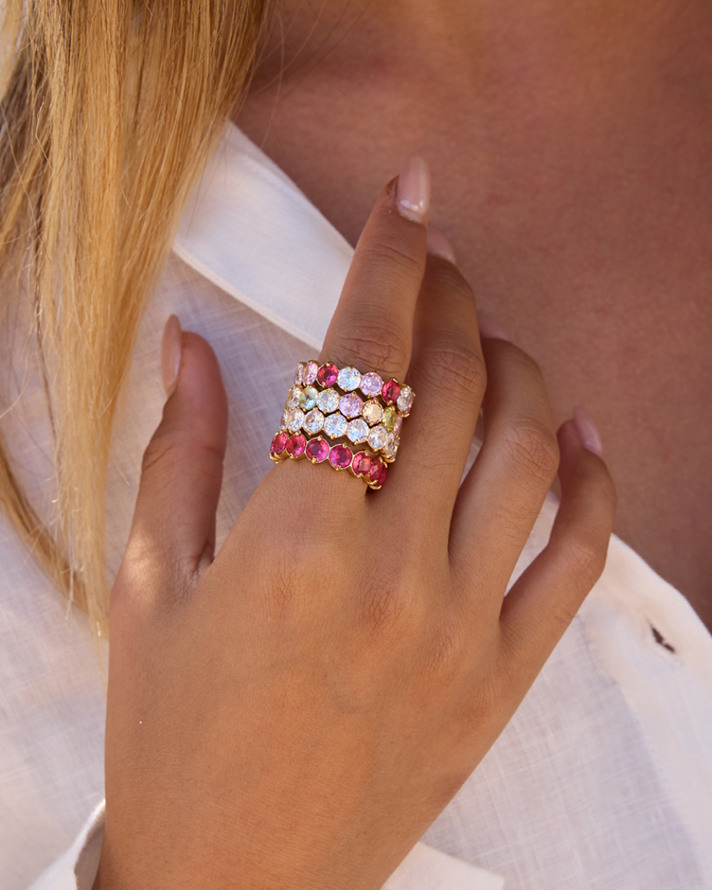 Radiant Eternity Ring – Ruby Glow