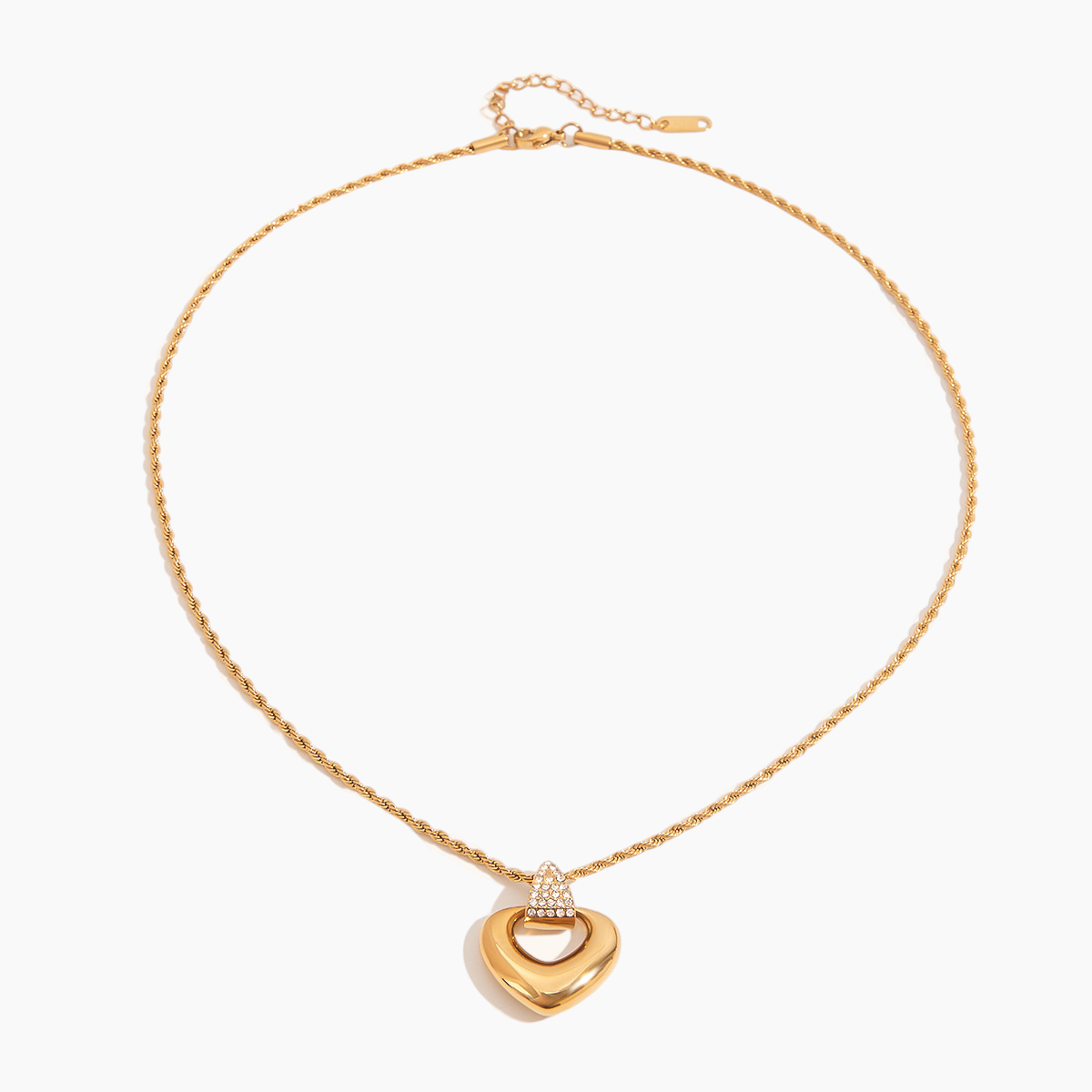 Golden Embrace Heart Necklace