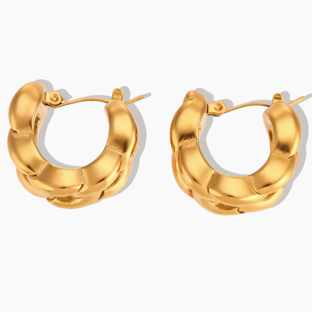Bold Braided Hoop Earrings