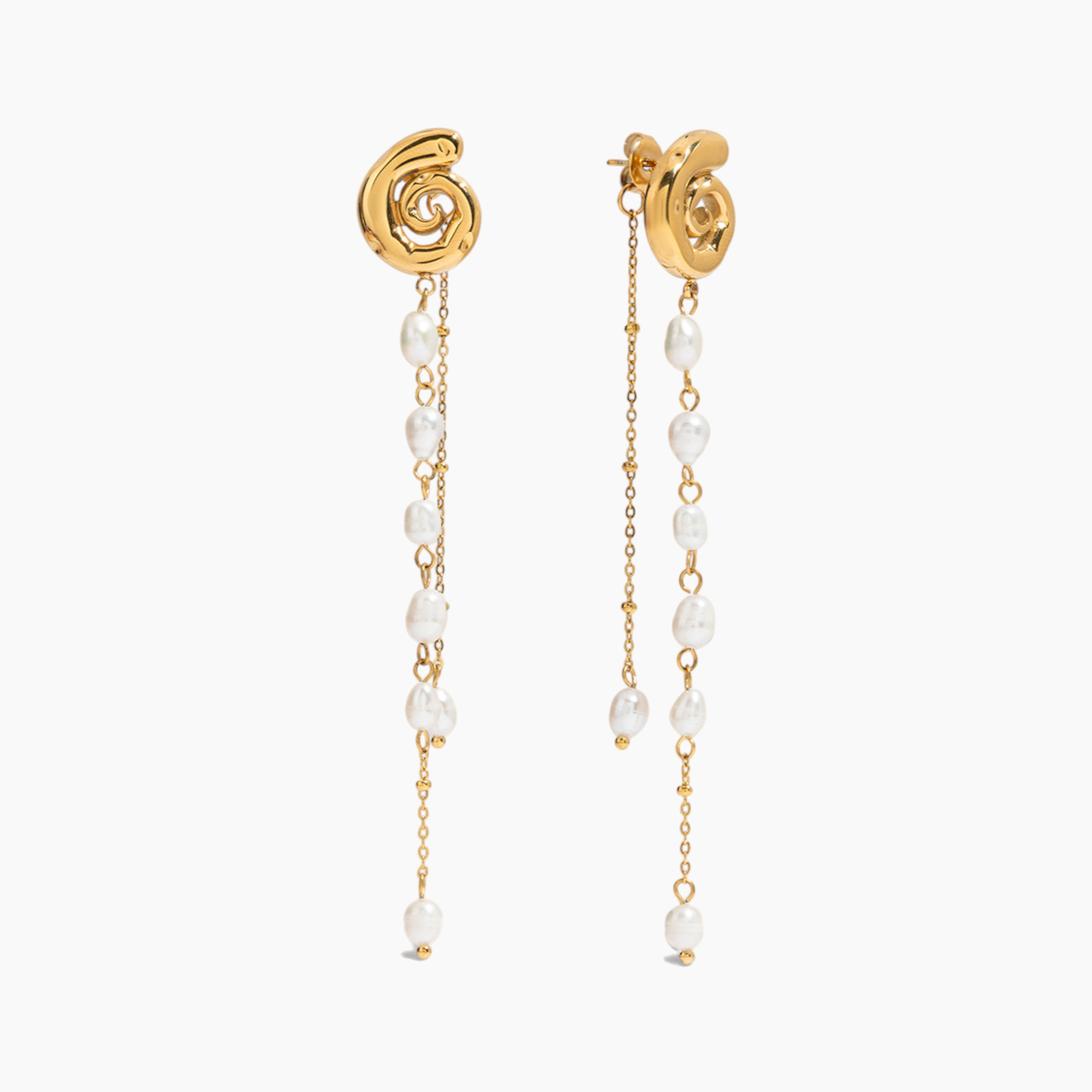 Twist Bloom Pearl Drop Earrings