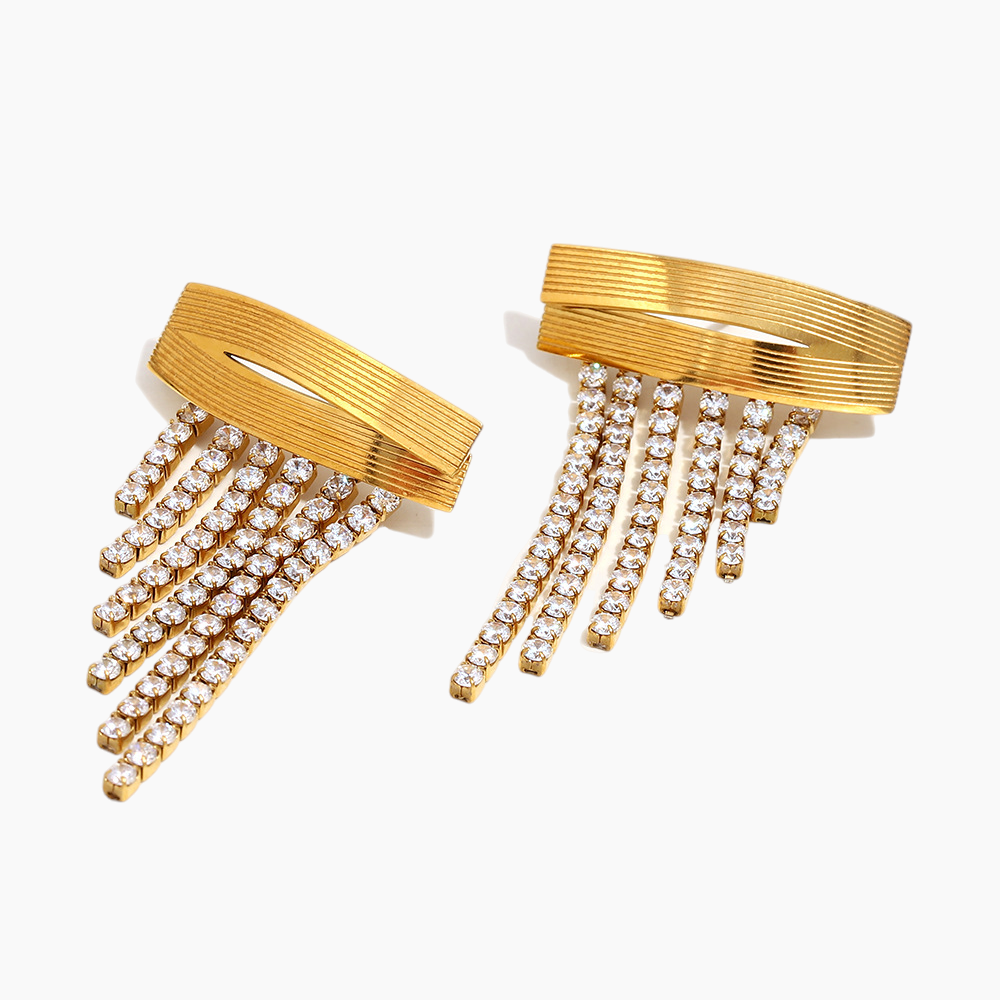 Stardust Cascade Tassel Earrings