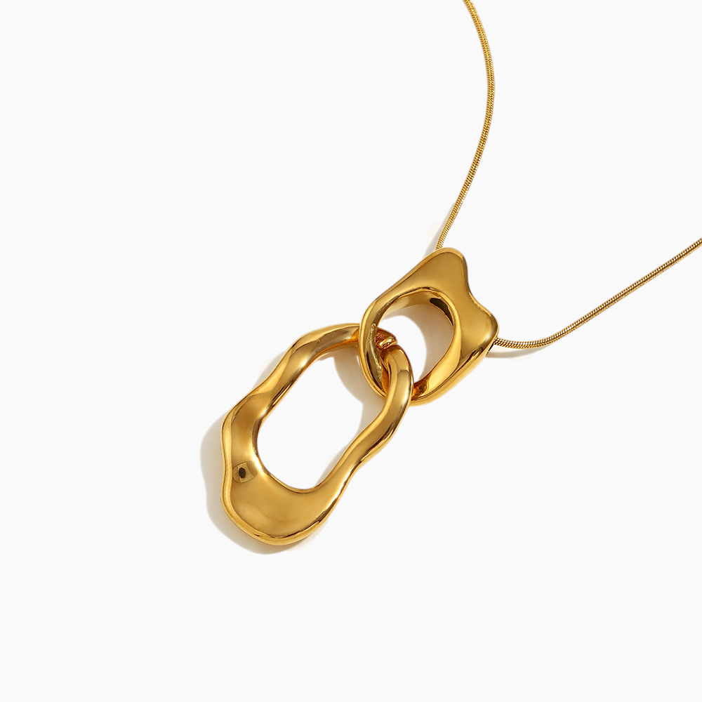 Sculptural Link Pendant Necklace