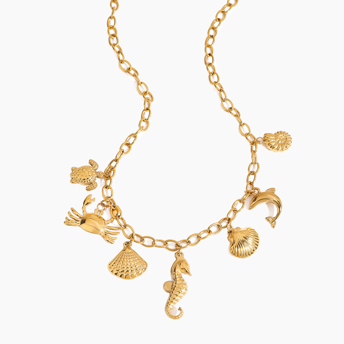 Ocean Creatures Charm Necklace