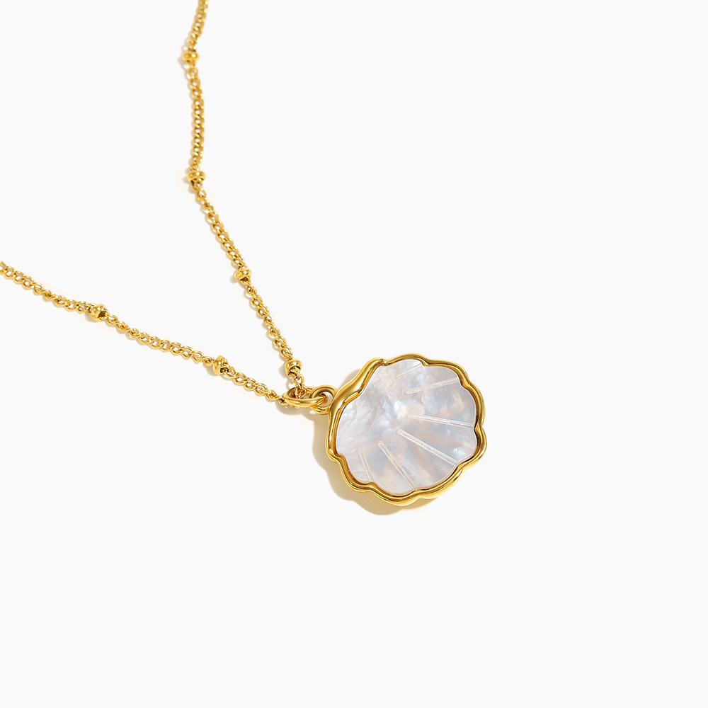 Moonlit Shell Pendant Necklace