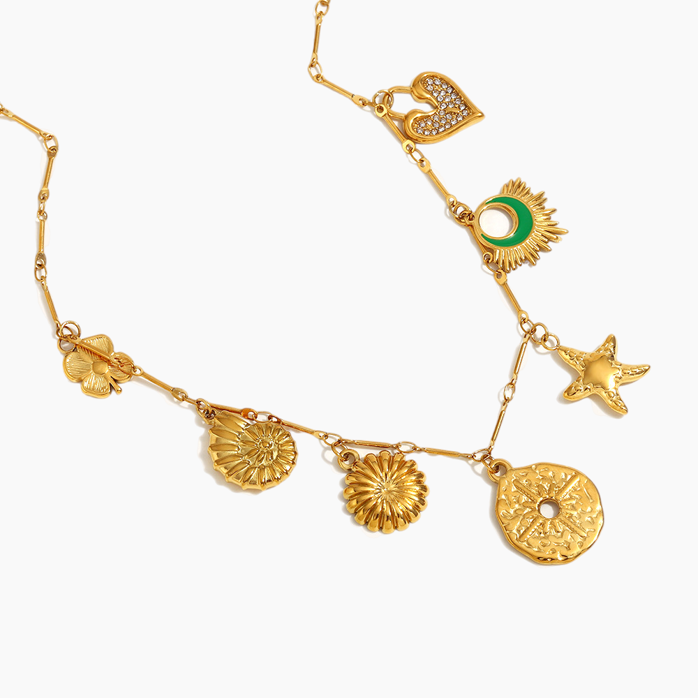 Celestial Charm Medallion Necklace