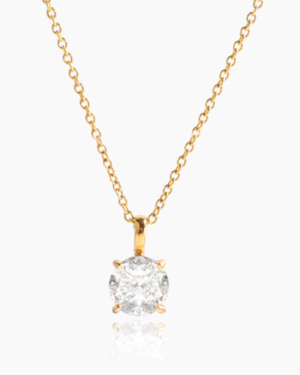 Classic Solitaire Crystal Necklace
