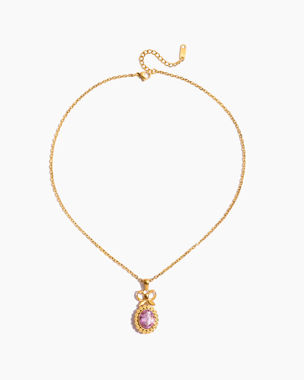Victorian Charm Pink Necklace