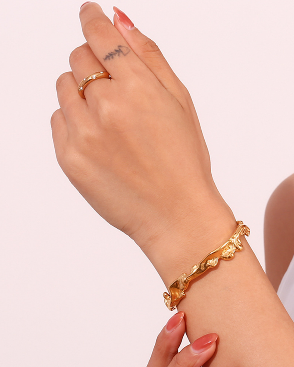 Molten Gold Cuff Bracelet