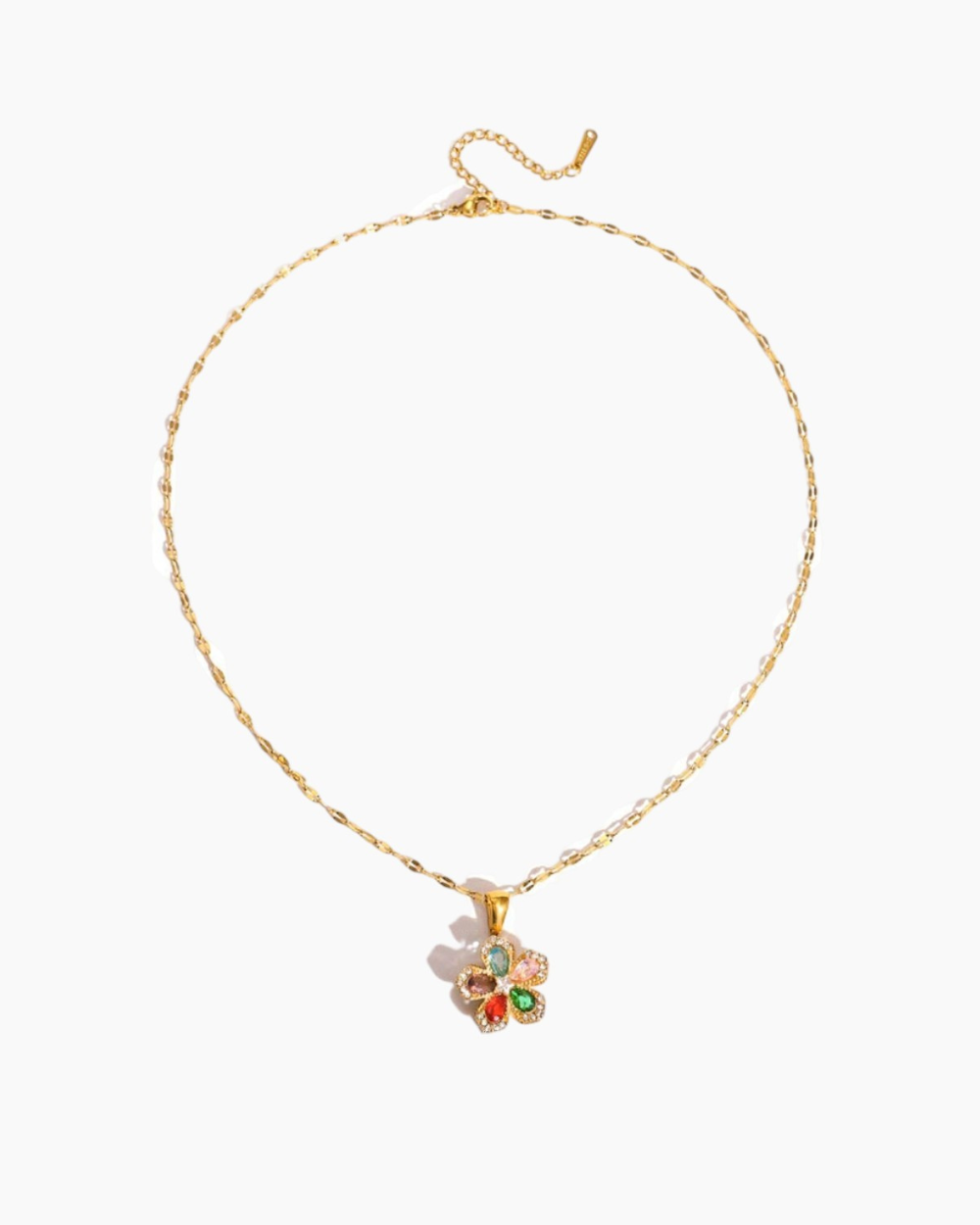 Bloom Charm Flower Necklace - Multicolor