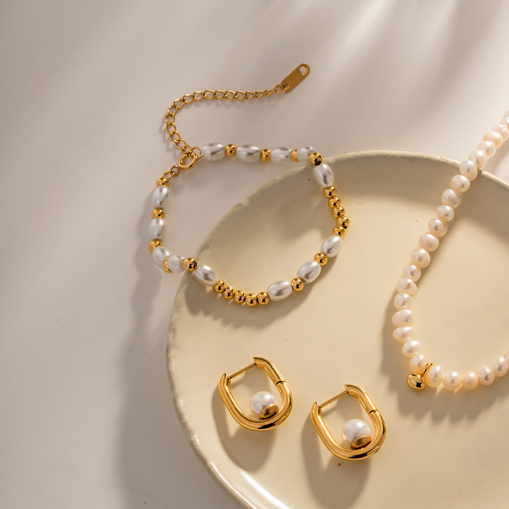 Golden Pearl Harmony Bracelet