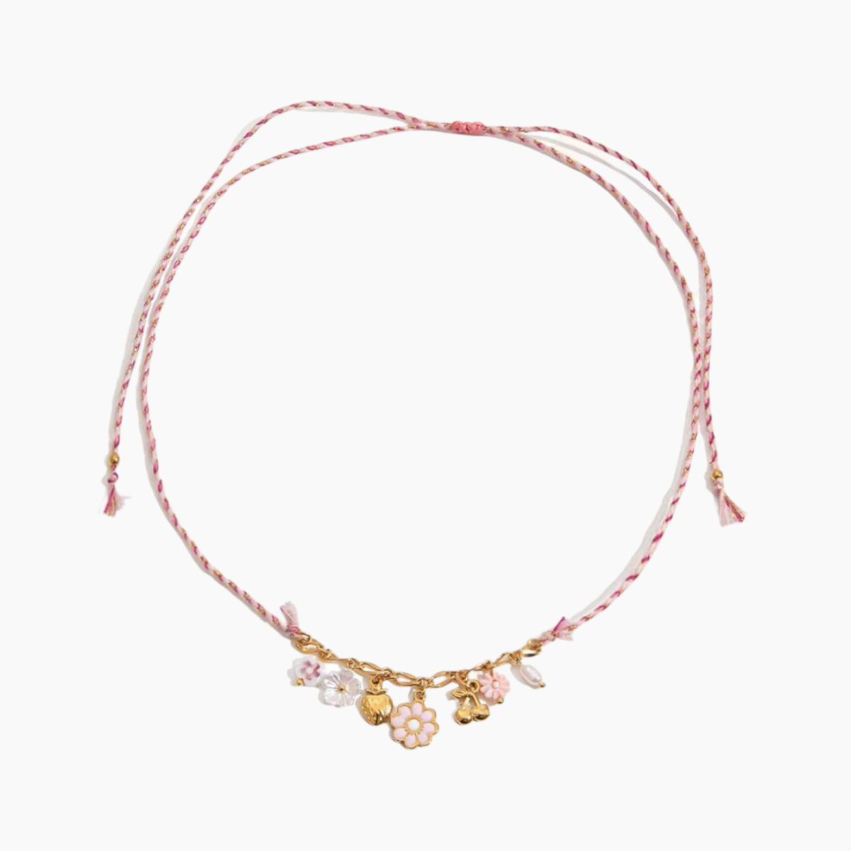 Cherry Bloom Cord Necklace