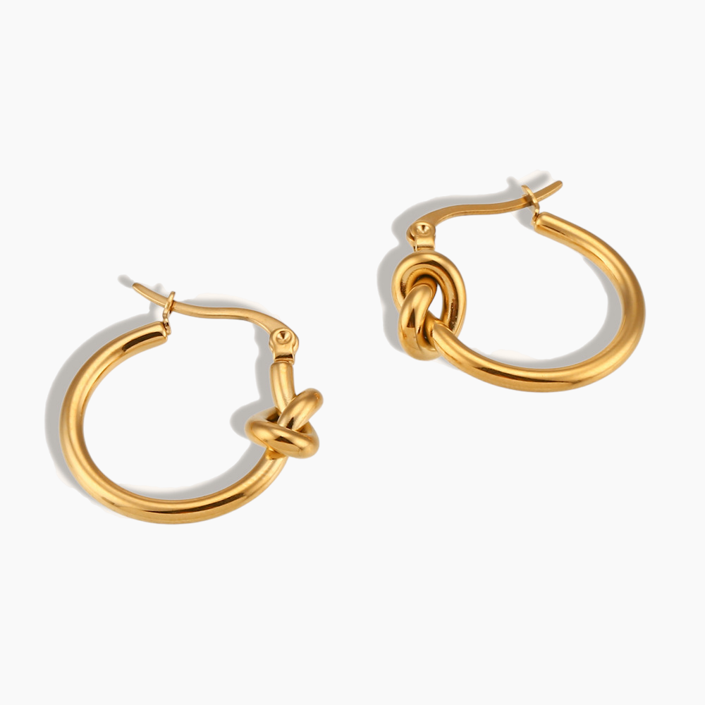 Knotted Hoop Earrings