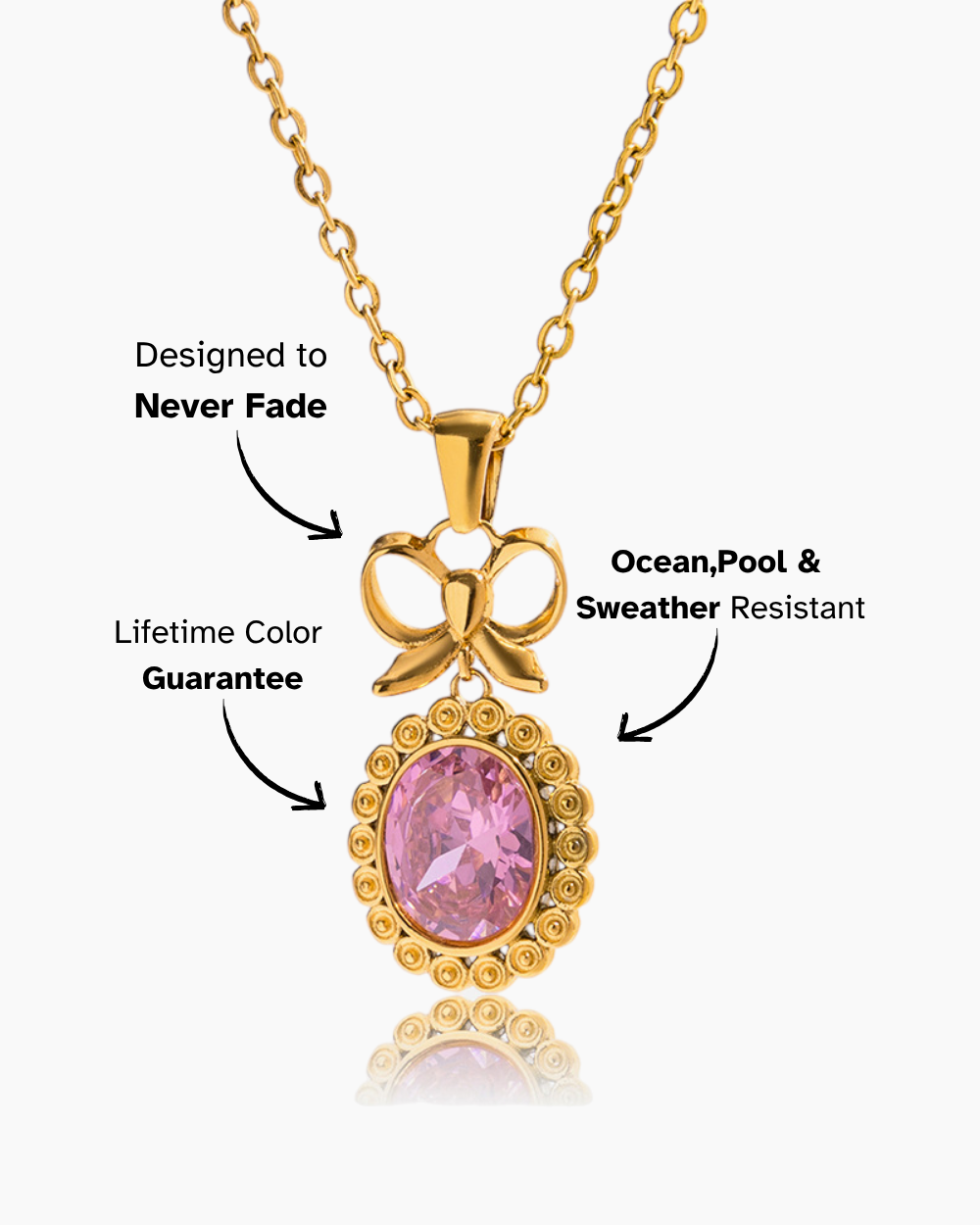 Victorian Charm Pink Necklace