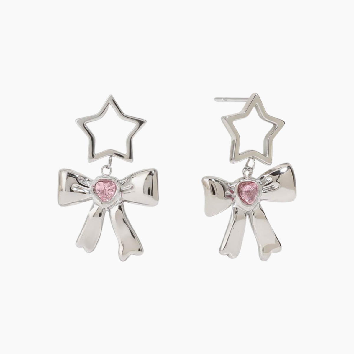 Twinkle Charm Ribbon Earrings