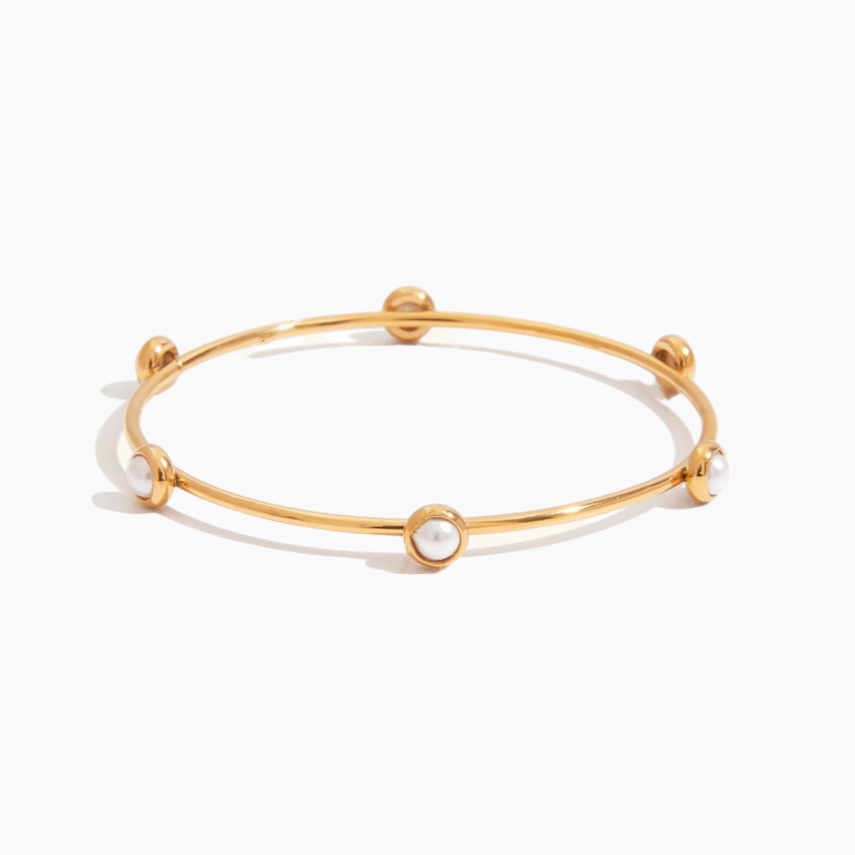 Luna Dot Pearl Bangle