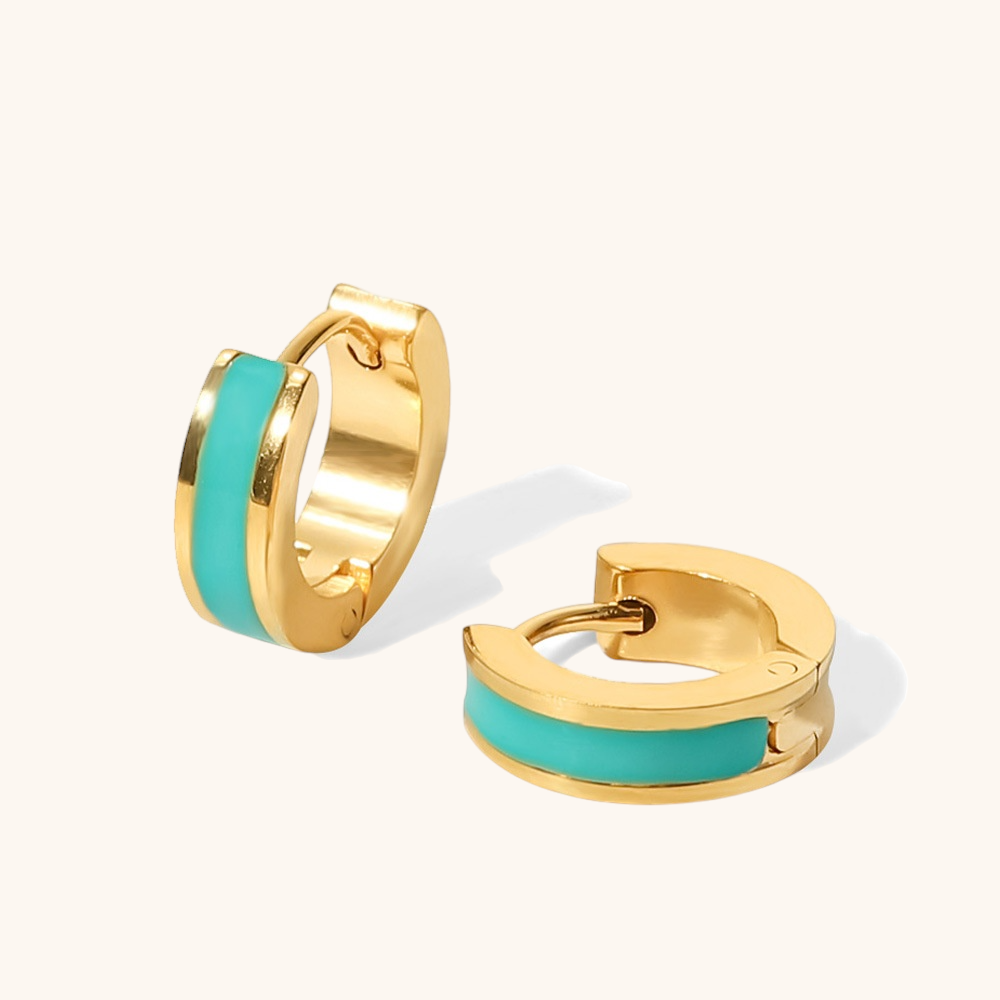 GlowPop Hoop Earrings – Aqua Rush