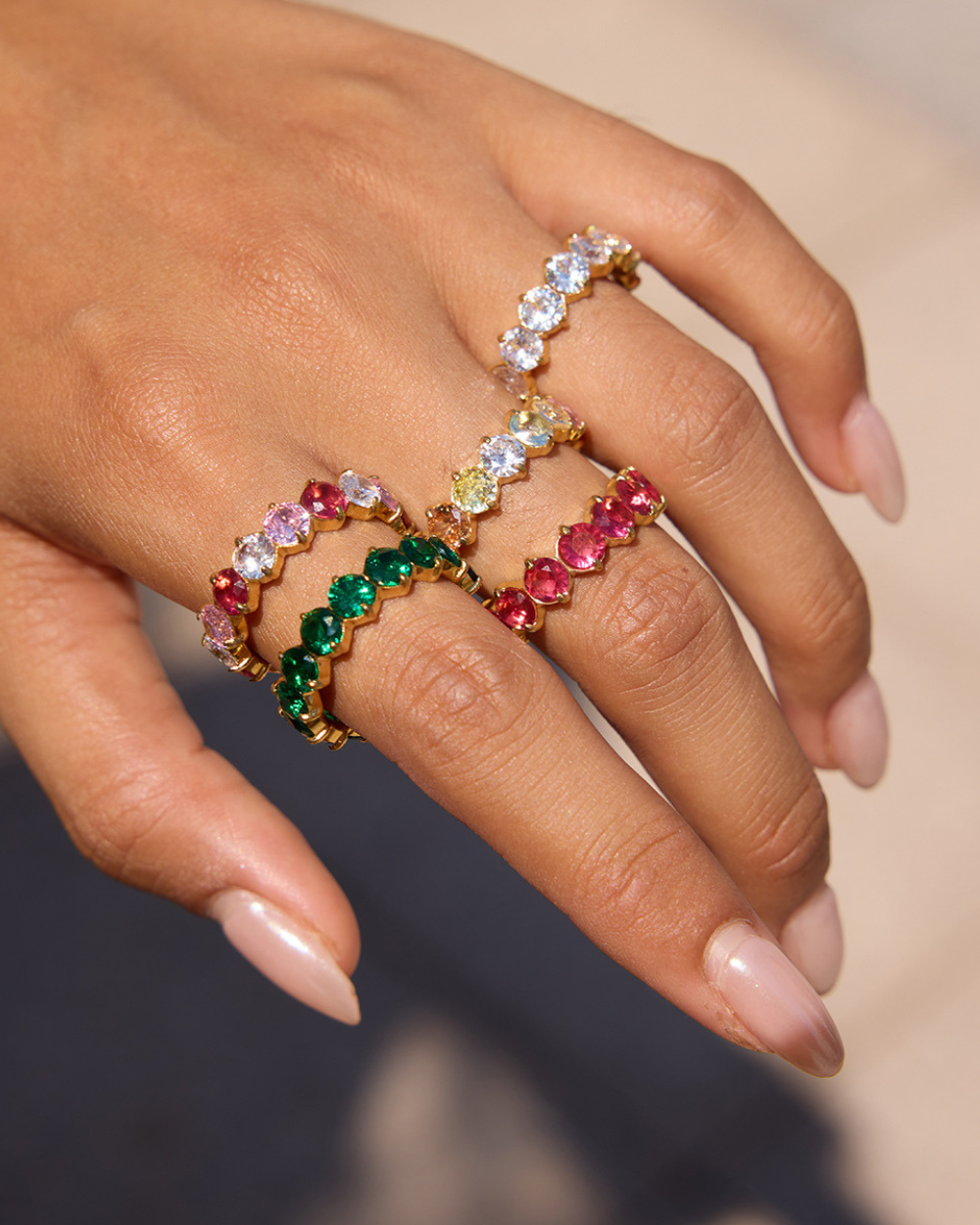Radiant Eternity Ring – Ruby Glow