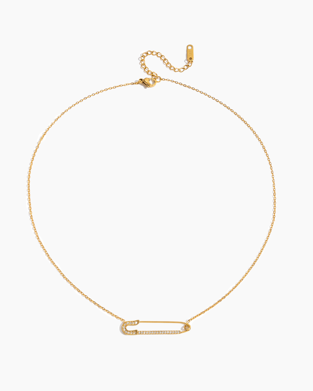 Golden Pin Sparkle Necklace