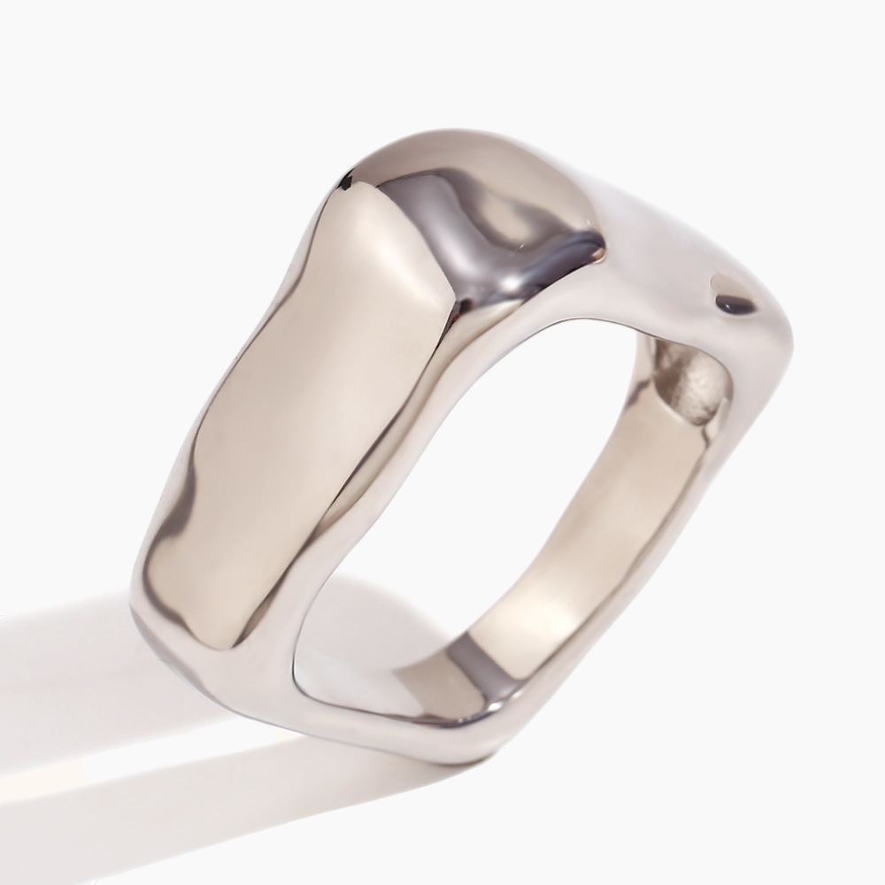 Silver ring on a white background