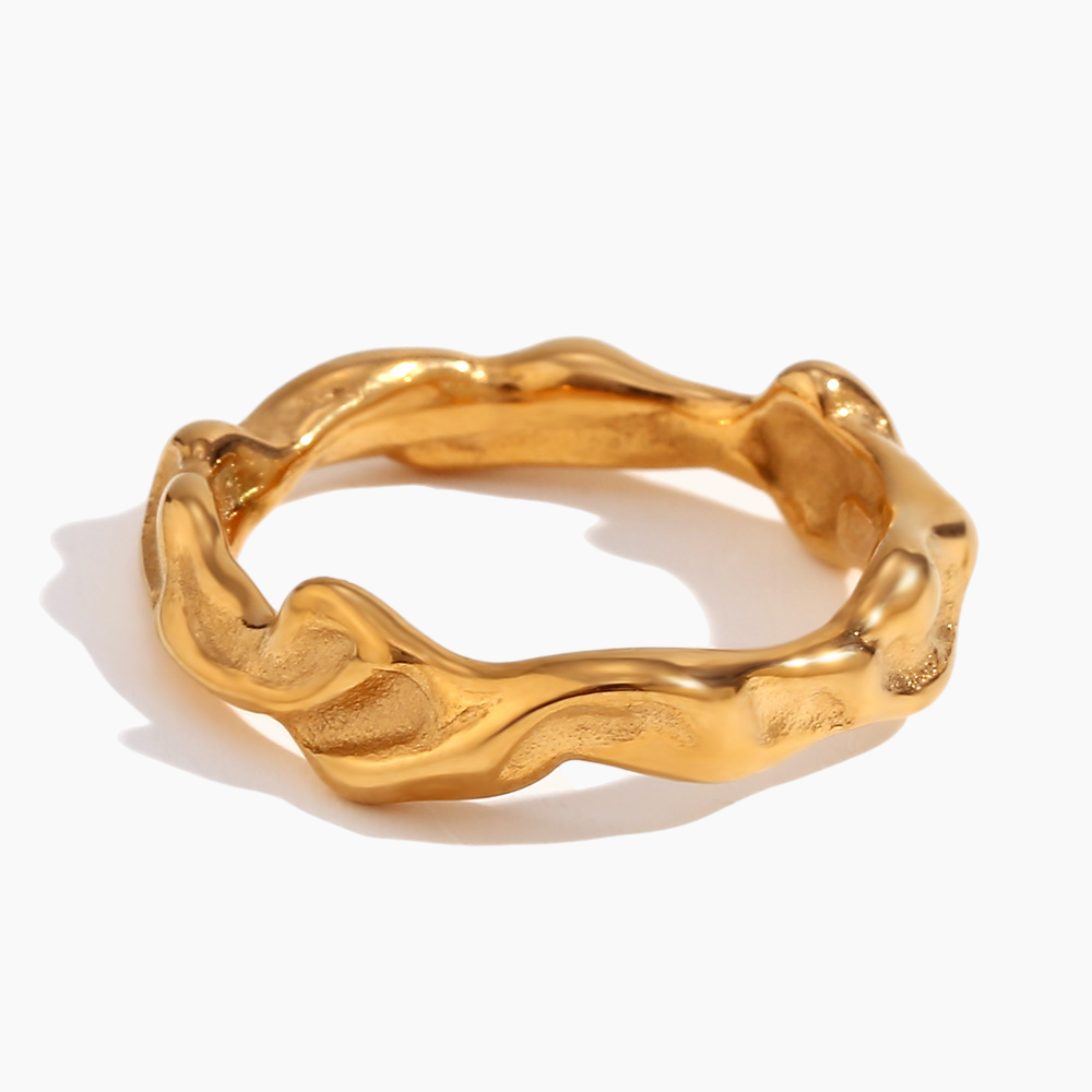 Molten Wave Textured Ring