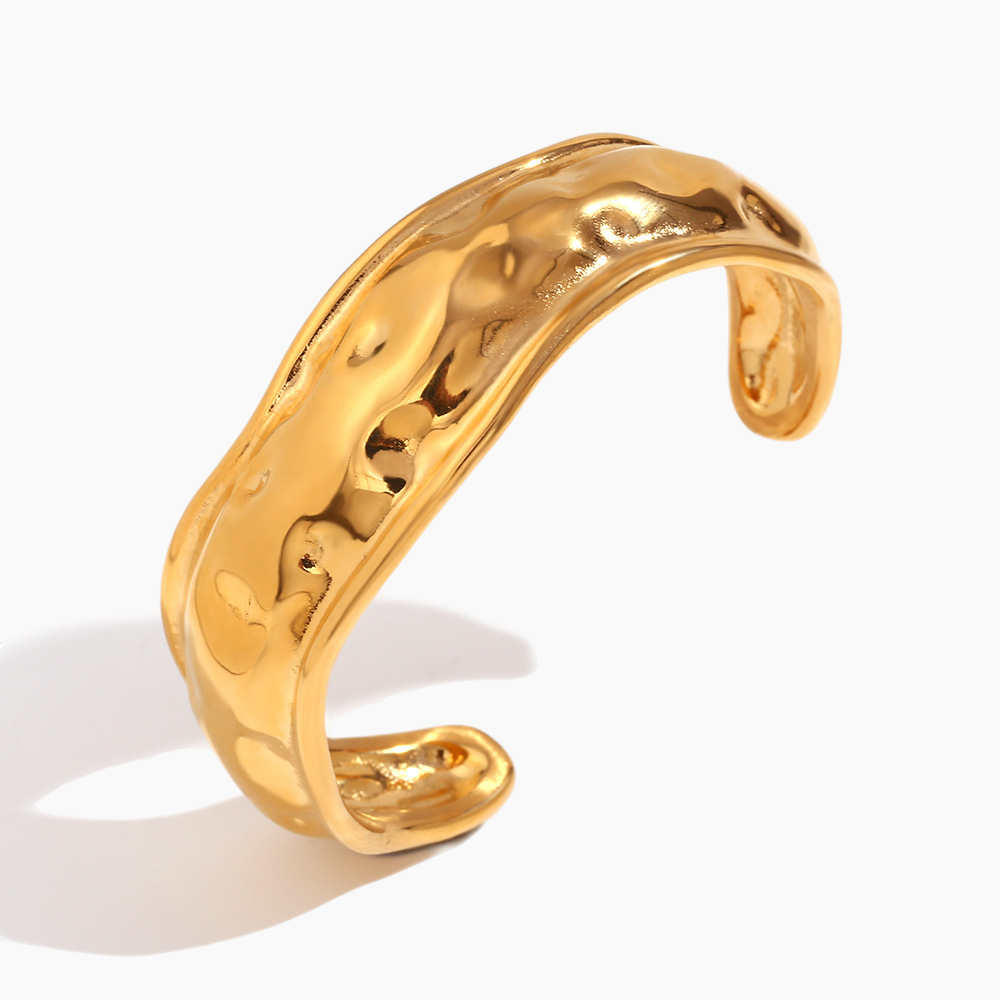 Hammered Texture Cuff Bracelet