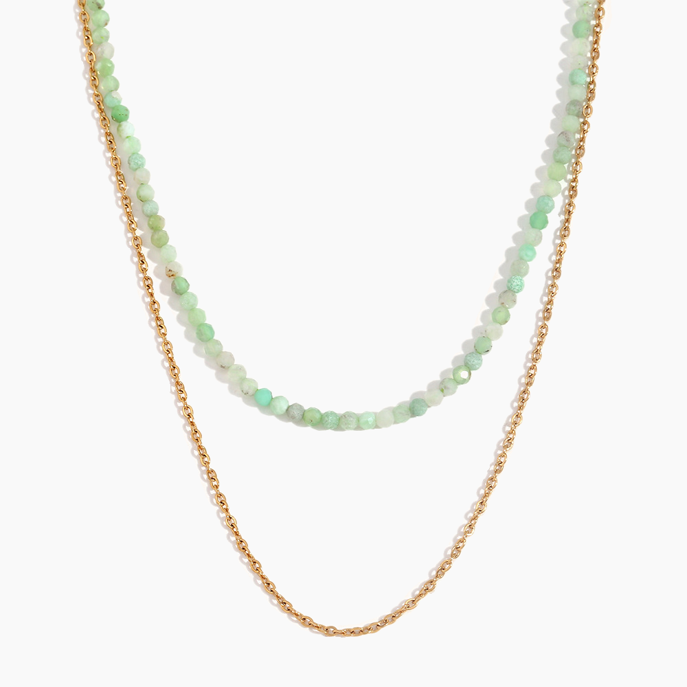 Emerald Drift Layered Necklace