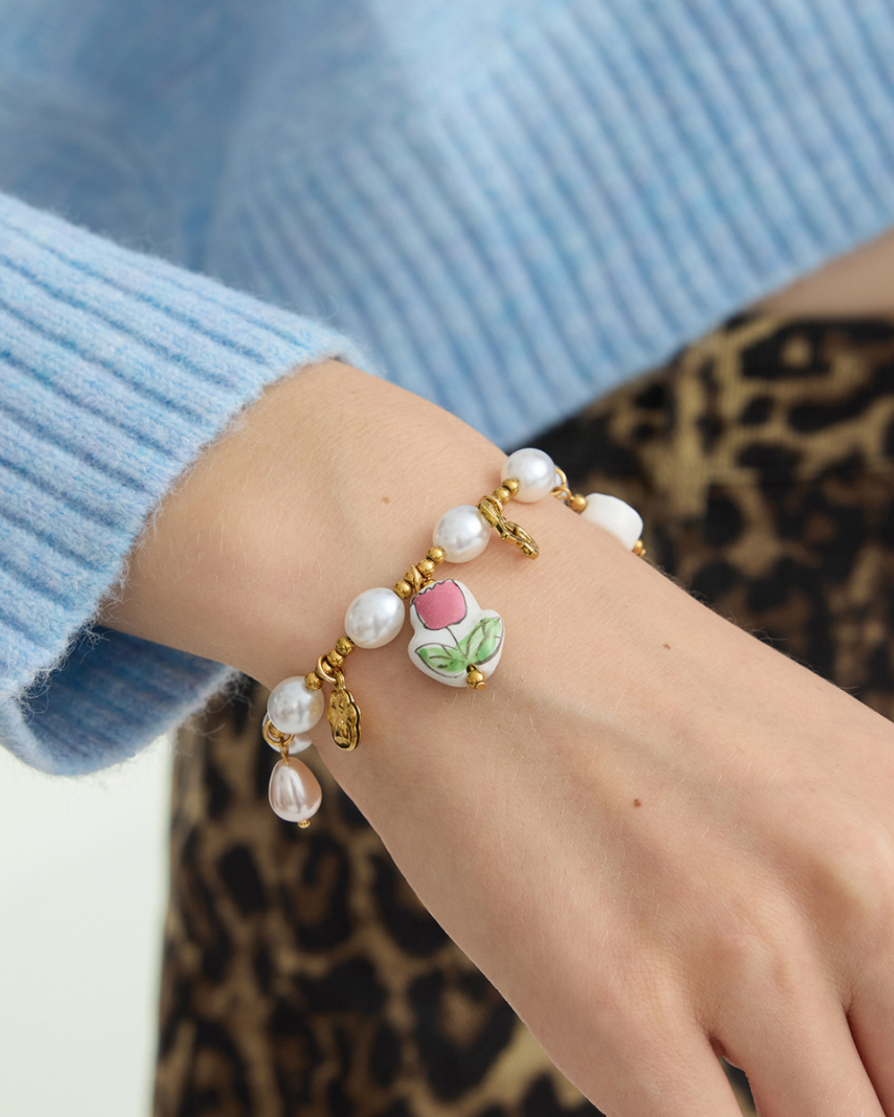 Playful Paw & Heart Charm Bracelet