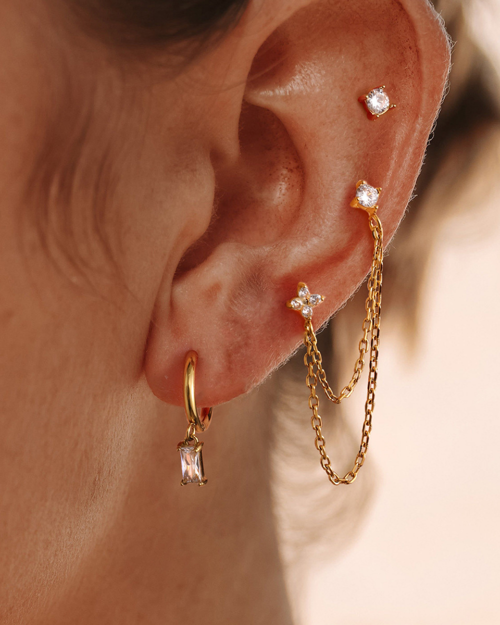 Crystal Charm Multi-Set Earrings