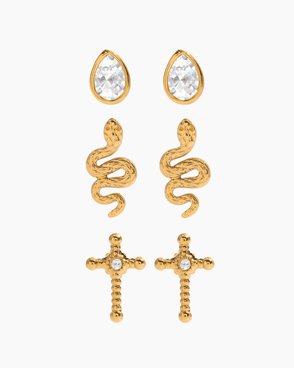 Mystic Guardian 3-Pairs Earrings Set
