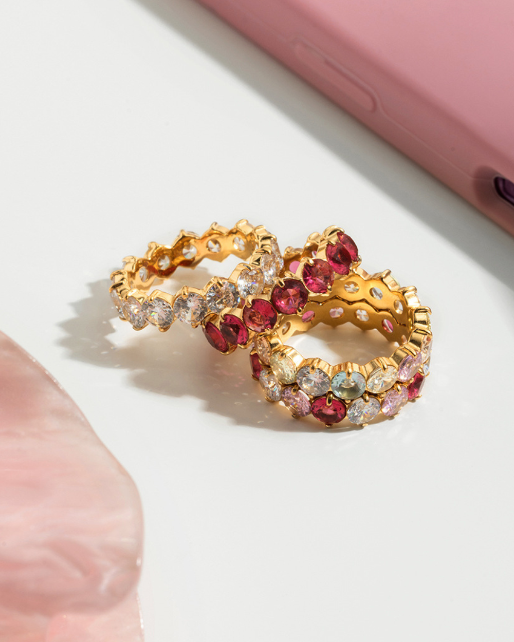 Radiant Eternity Ring – Ruby Glow