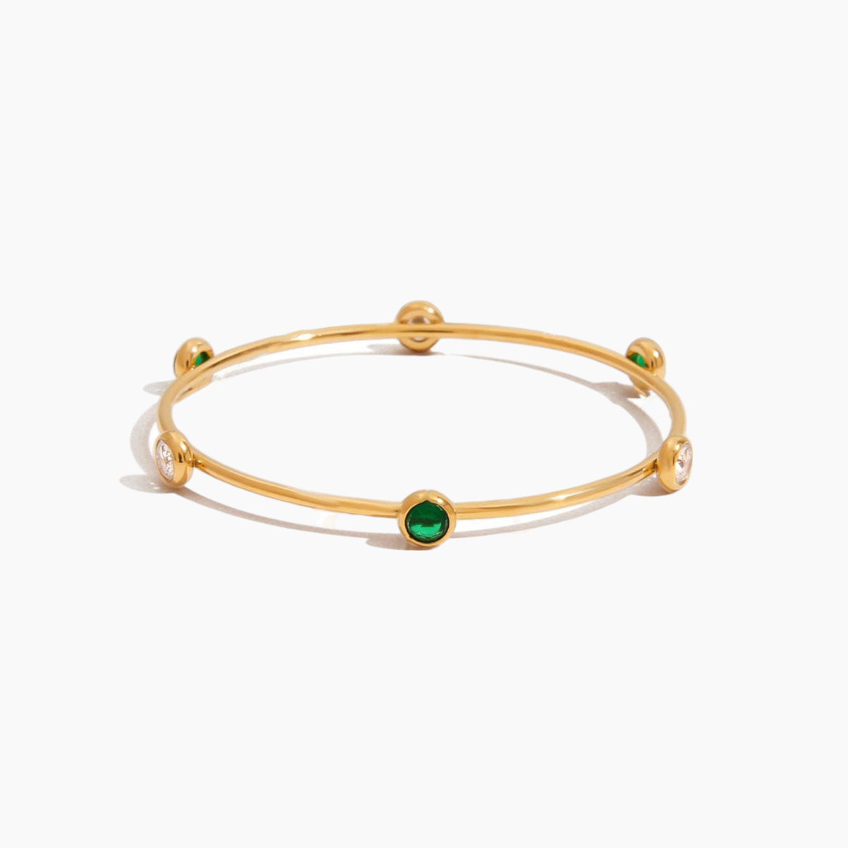 Luna Gleam Emerald Bangle
