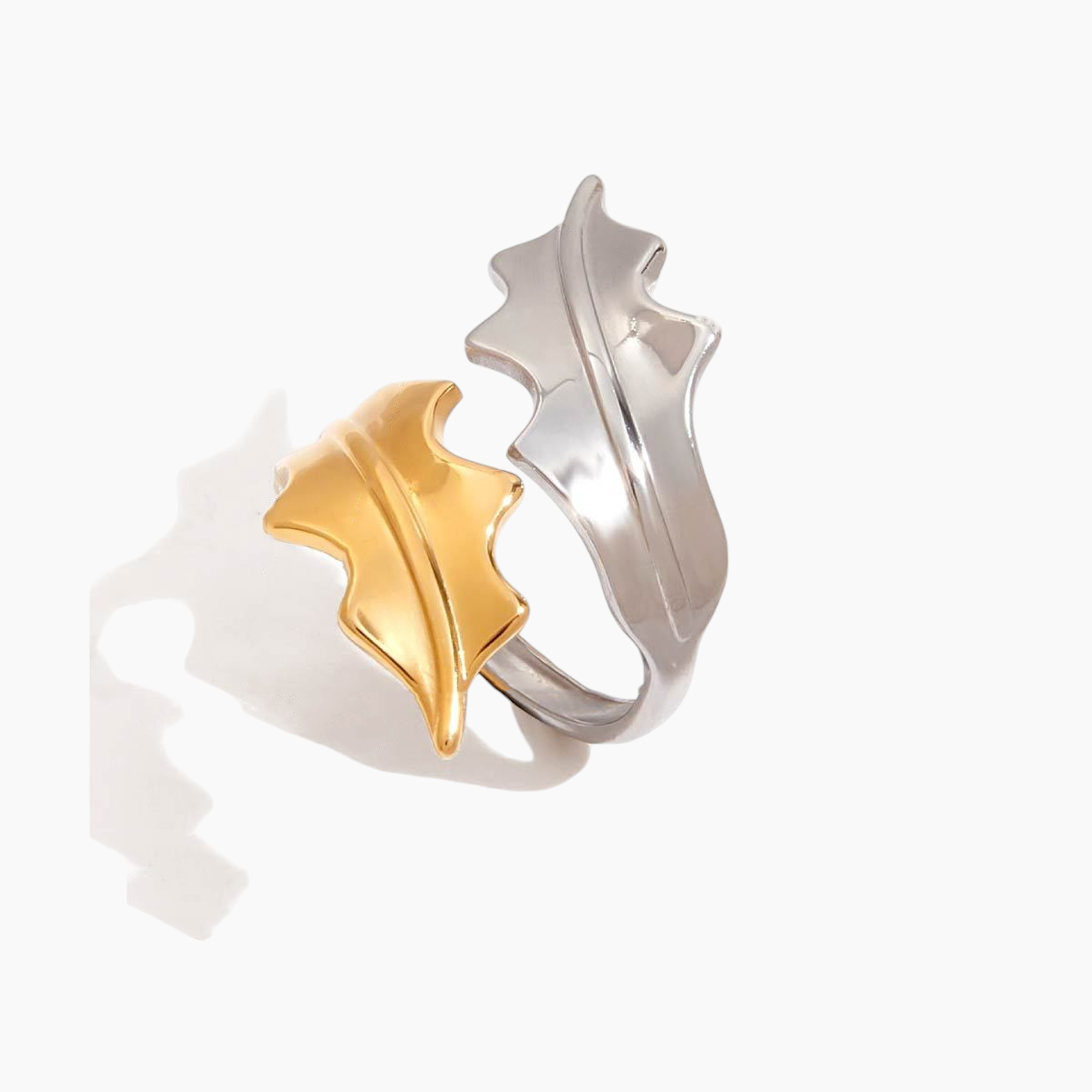 Leaf Armor Ring - Silver