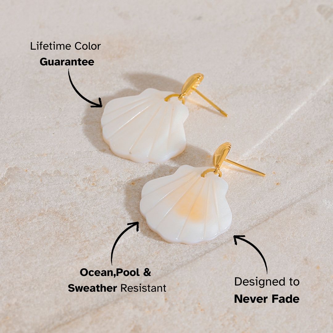 Dawn Shell Drop Earrings