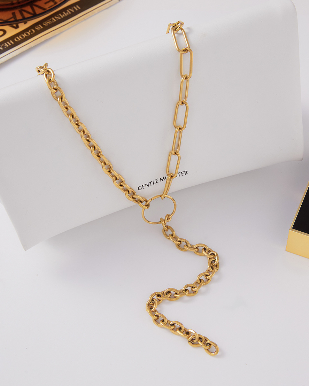 Orbit Drop Chain Necklace