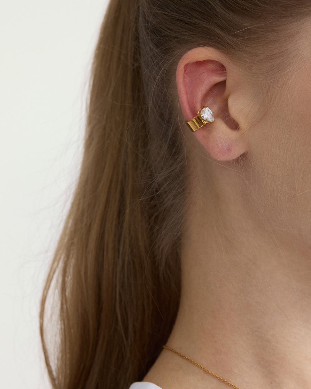 Teardrop Crystal Ear Cuff