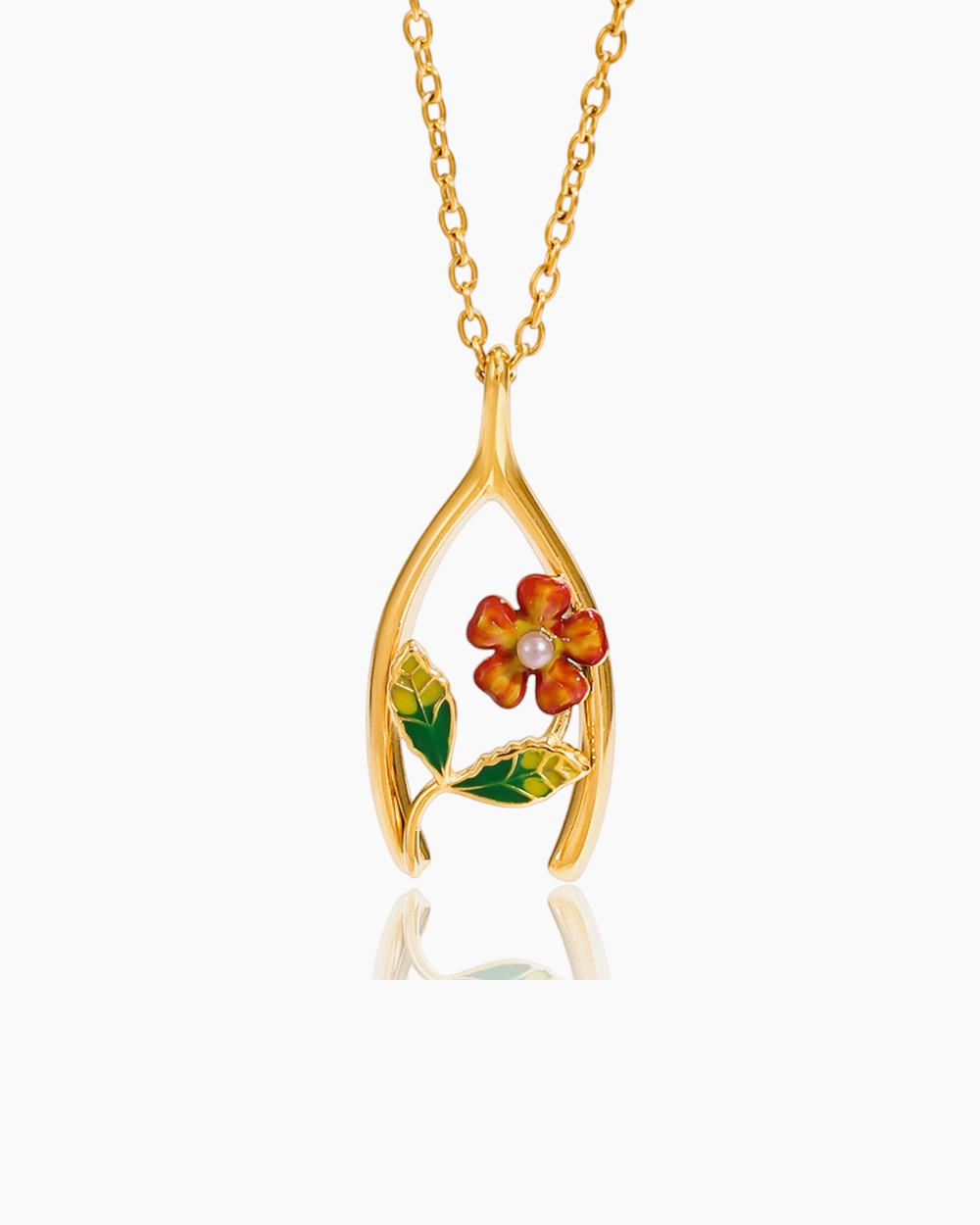 Blooming Wishbone Necklace
