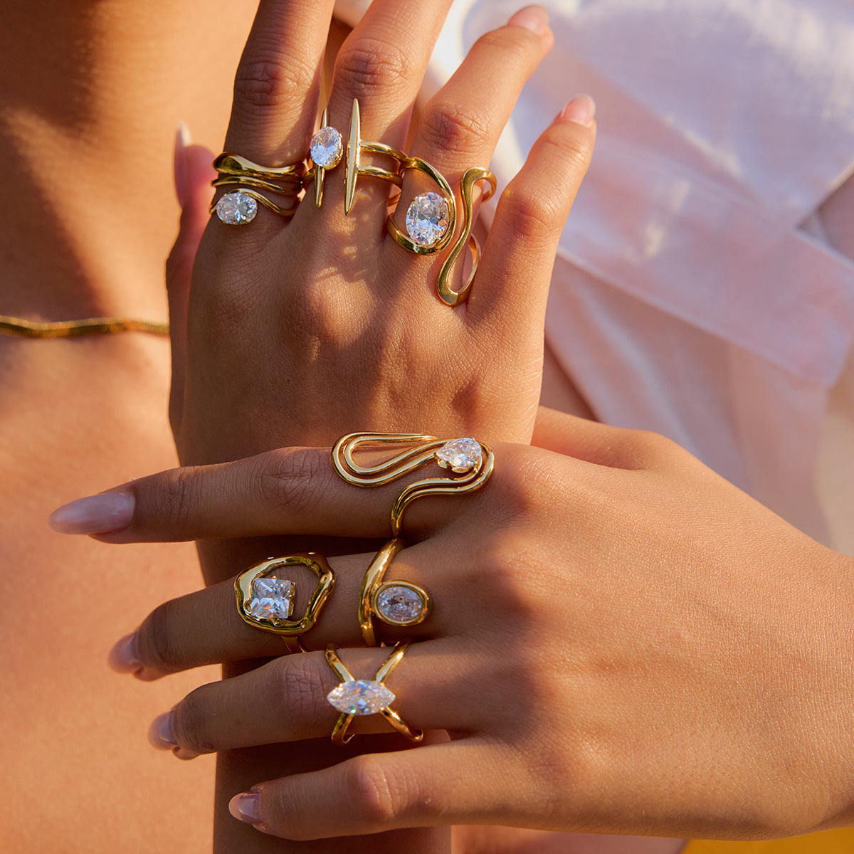 Radiant Twist Ring