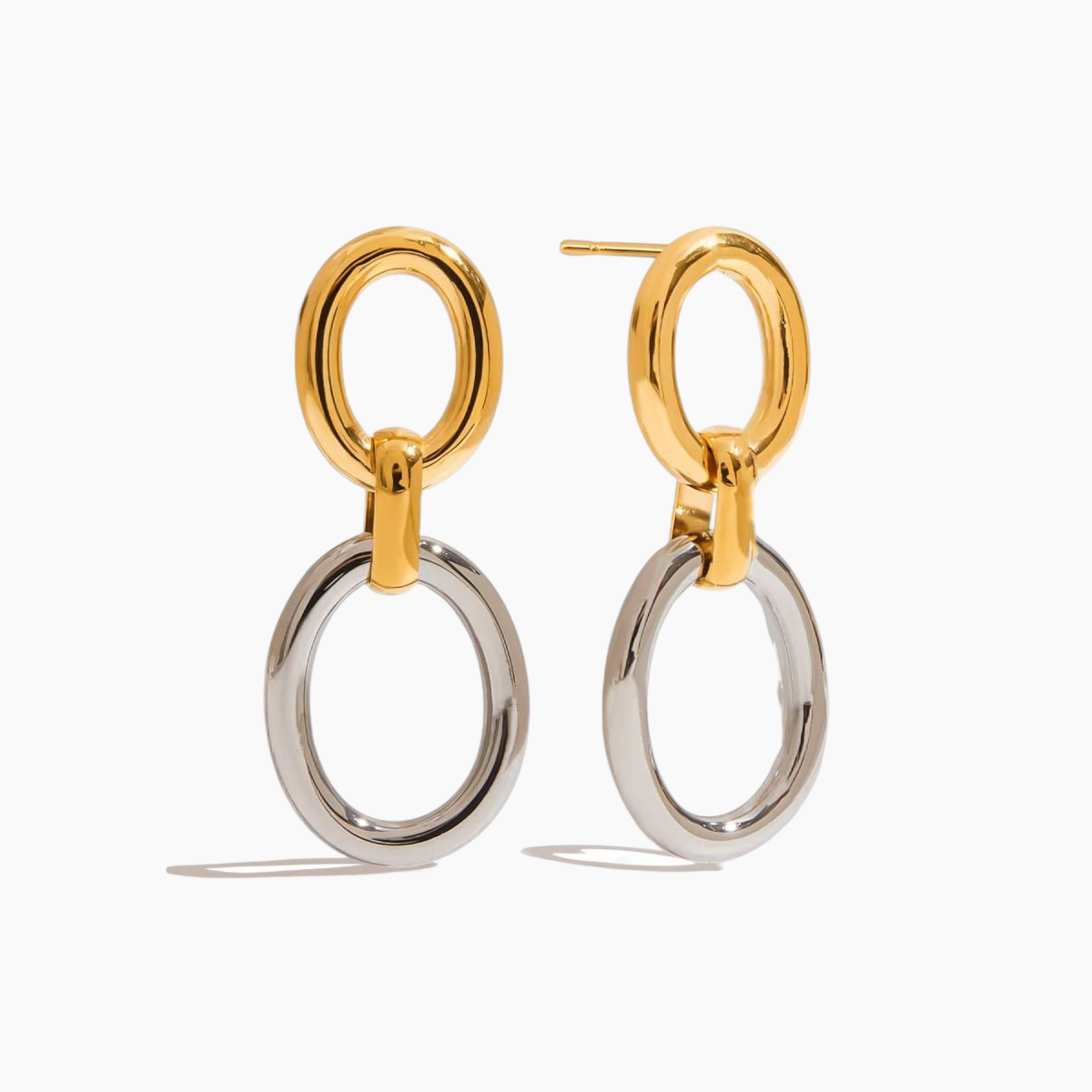 Oval Link Statement Earrings