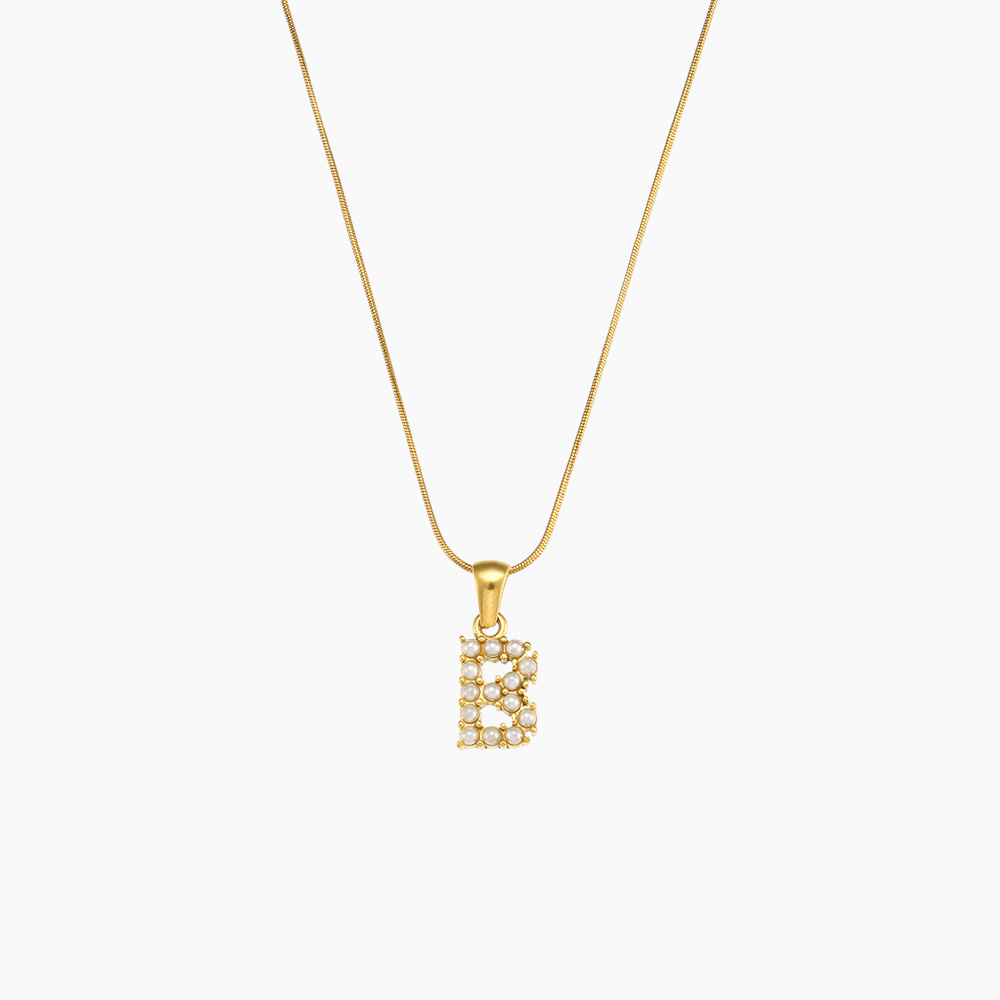 Pearl Initial Pendant Necklace