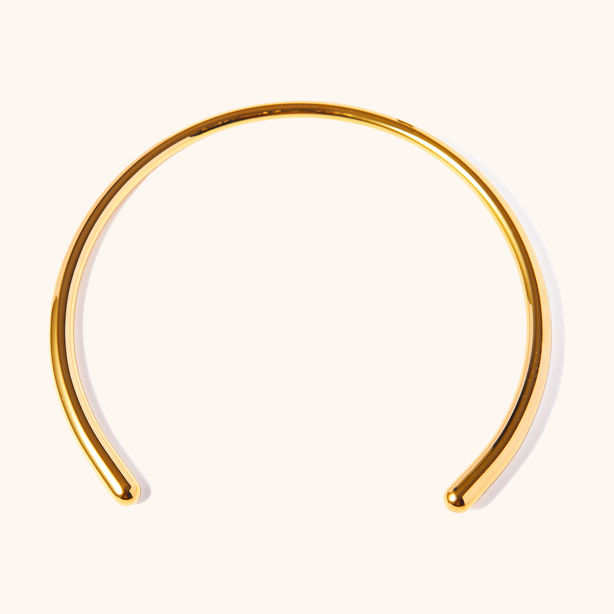 Modern gold open collar choker necklace for women, sleek metal finish
