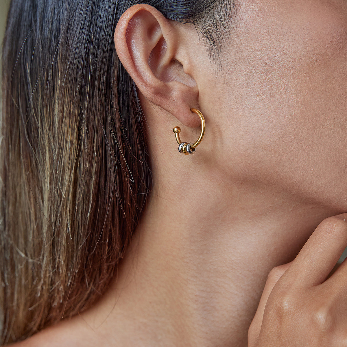 Lifetime color guarantee earrings with silver accents