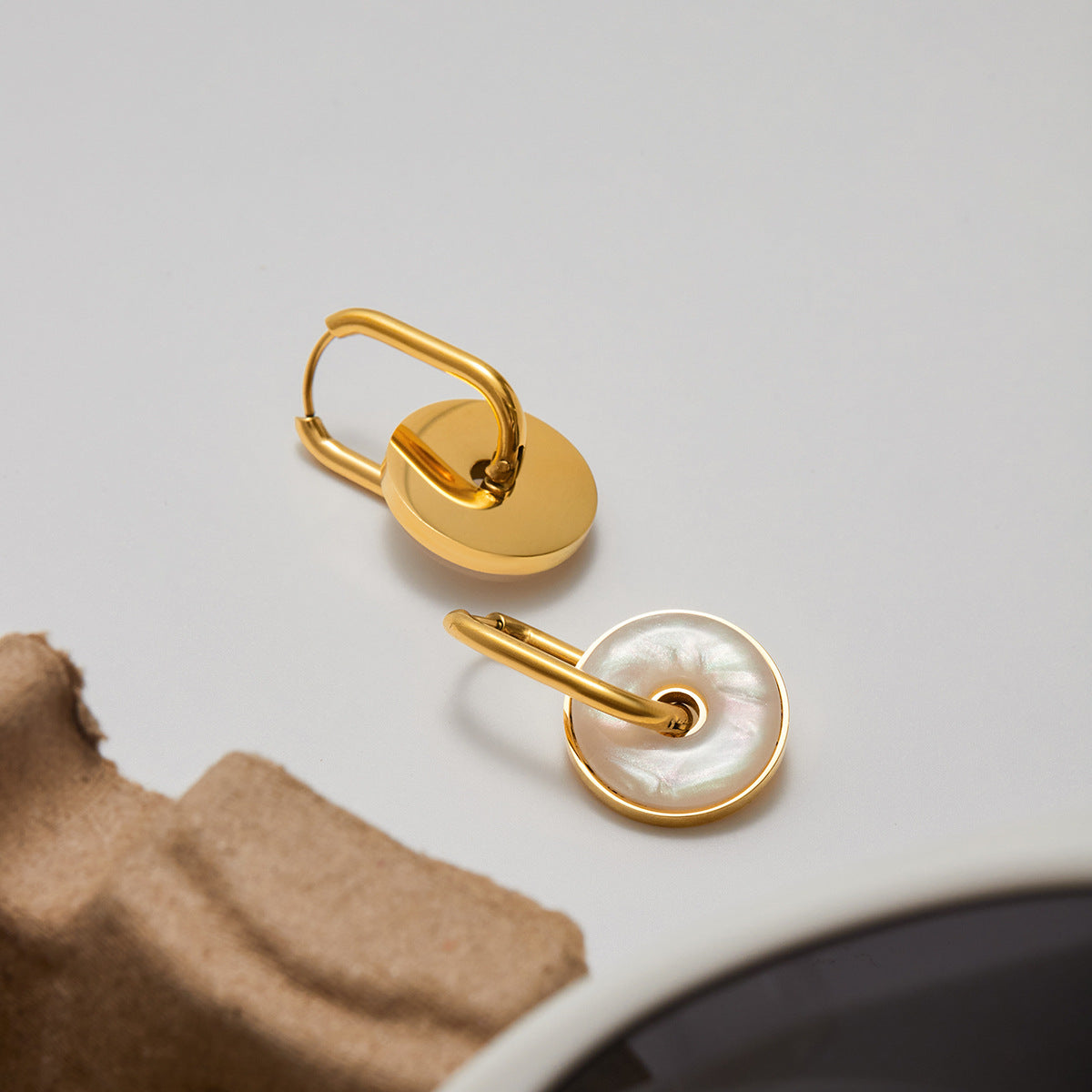 lightweight shell earrings styled for everyday summer look
