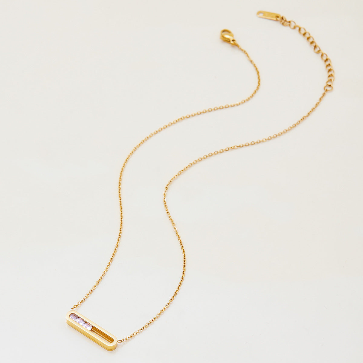 Summer-ready gold crystal necklace for layering