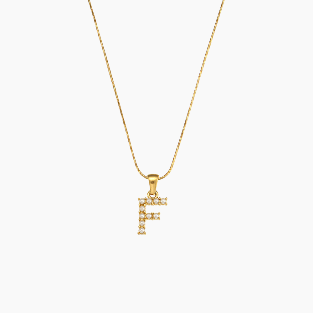 Pearl Initial Pendant Necklace