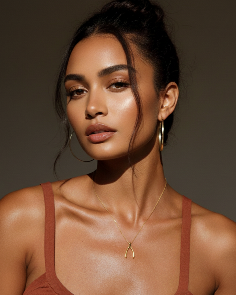 Golden Wishbone Necklace