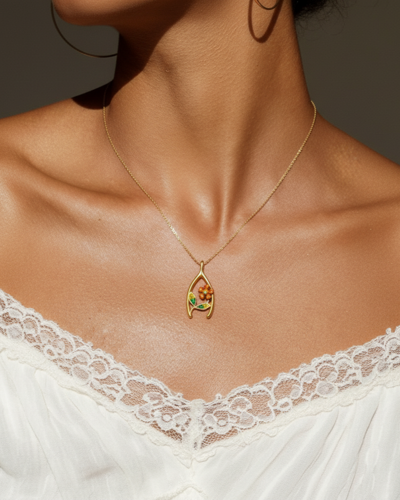 Blooming Wishbone Necklace