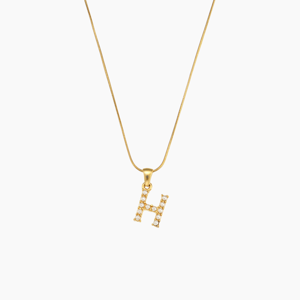 Pearl Initial Pendant Necklace