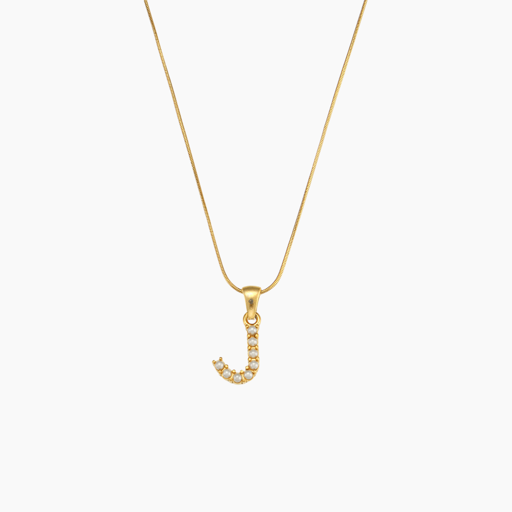 Pearl Initial Pendant Necklace