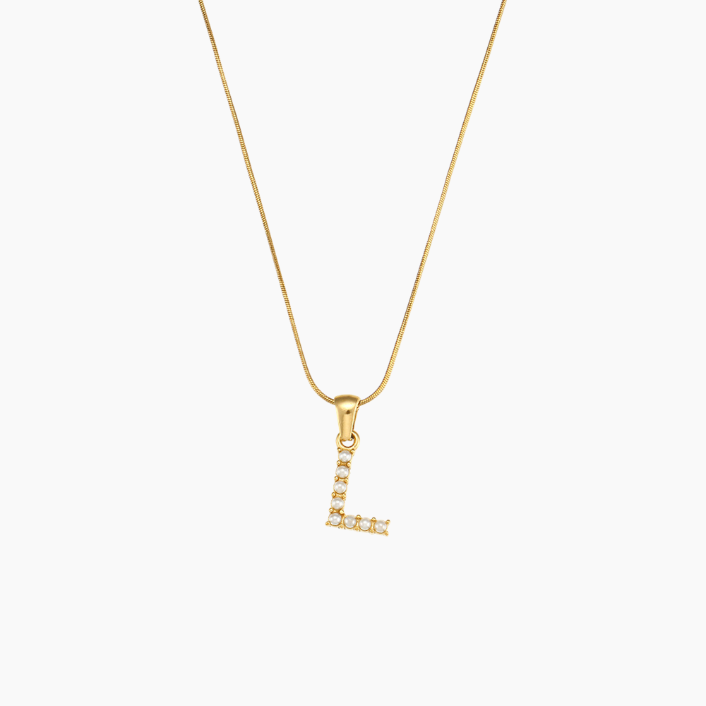 Pearl Initial Pendant Necklace