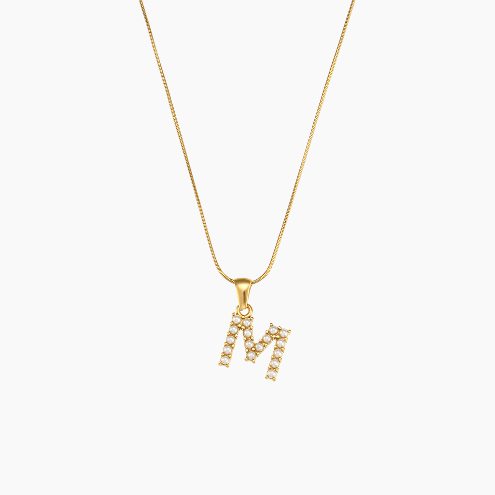 Pearl Initial Pendant Necklace